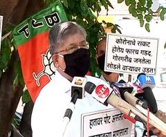BJP Protest | राज्य सरकारने एक रुपयाचंही पॅकेज दिलेलं नाही : चंद्रकांत पाटील