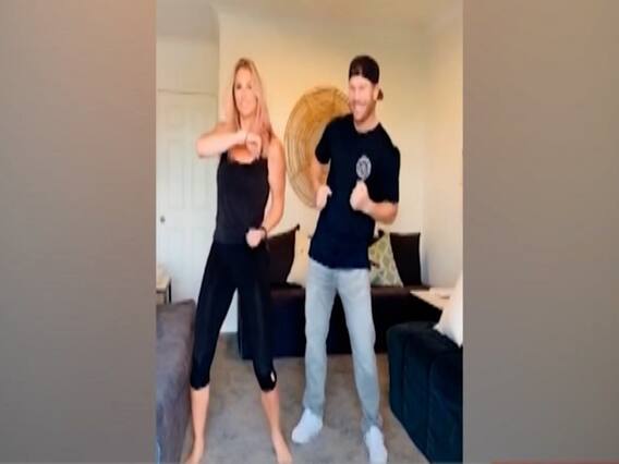 David Warner breaks a leg on Indian songs