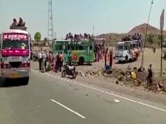 Ruckus b/w migrant workers & police at MP-Maharashtra border