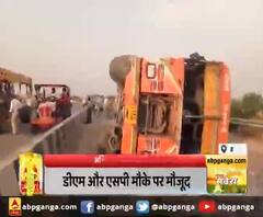 हमीरपुर- अनियंत्रित होकर बस पलटी