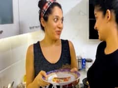 Actress Ishita Dutta cooks Falafel with sister-in-law at home 