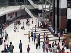 Ghaziabad: Migrant labourers gather in a mall