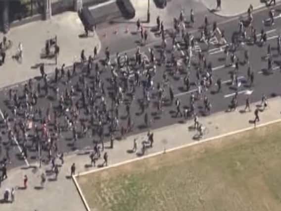 Protest in London against George Floyd's death in the US