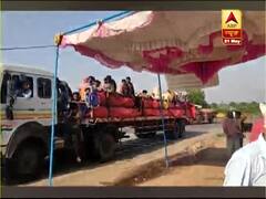 शिवपुरी: कड़ी धूप में भी मजदूरों का पलायन जारी