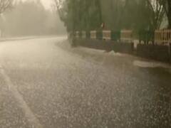 Delhi में बारिश के साथ ओले गिरे