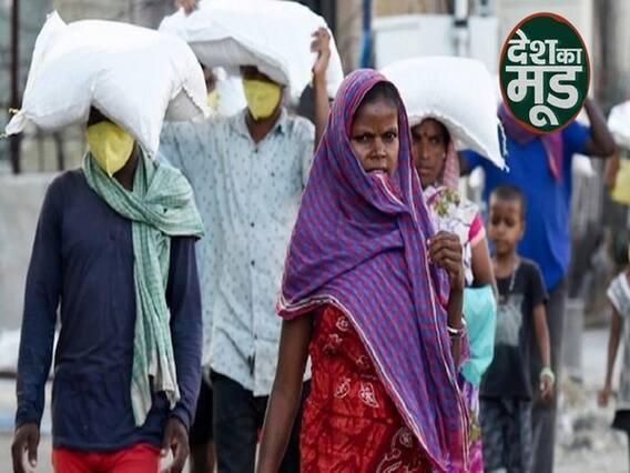 गुजरात के सूरत से ट्रक में बैठकर भूखे पेट बिहार लौटे प्रवासी मजदूर