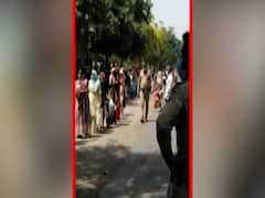 Noida: Police officer lathi-charged women standing in queue for ration
