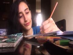 Namita Dubey solving Mandala puzzle to stay mentally fit 