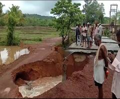 Monsoon News | सिंधुदुर्गात कुडाळ-गोवेरी रस्त्यावरील नवीन पूल पावसाच्या पाण्यात वाहून गेला