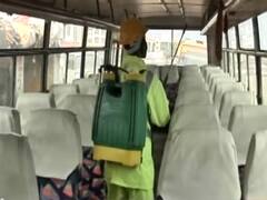 Buses sanitized ahead of services' resumption in UP, Bihar