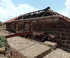 Cyclone Nisarga Damage | निसर्ग चक्रीवादळामुळे राजगडावरील पद्मावती मंदिराचे पत्रे उडाले, मंदिराचं मोठं नुकसान