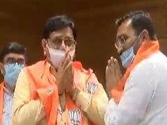 કોગ્રેસના આ પાંચ પૂર્વ ધારાસભ્યો ભાજપમાં જોડાયા, જીતુ વાઘાણીએ ભાજપનો ખેસ પહેરાવી આવકાર્યા