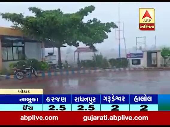 બોટાદ જિલ્લામાં મોડી રાત્રે વરસાદ, જિલ્લાના કયા કયા વિસ્તારોમાં પડ્યો વરસાદ? જુઓ વીડિયો