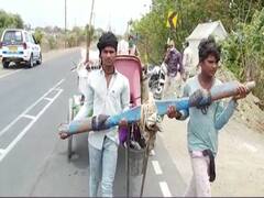 उज्जैन: सड़क पर बैलगाड़ी खींचते दिखे दो युवक, कोरोना से परिवार में दो सदस्यों की हो चुकी है मौत