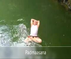 International Yoga Day | बेळगावच्या 68 वर्षीय प्रसाद बेल्लड यांचा 'जलयोगा'