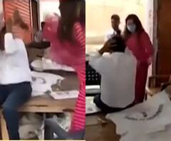 ব্যবসায়ী সমিতির সম্পাদককে জুতোপেটা বিজেপি নেত্রীর! ভাইরাল ভিডিও 