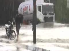 Delhi suffers with rainwater post witnessing beautiful rainbows