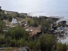 Scary landslide in Norway washes away eight houses at once