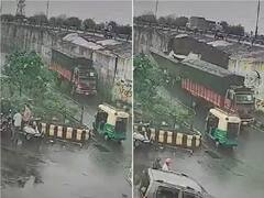 રાજકોટના આજી ડેમ ચોકડી પાસે આવેલા ઓવરબ્રિજની એક તરફથી દિવાલ ધરાશાયી, બે લોકોના મોત