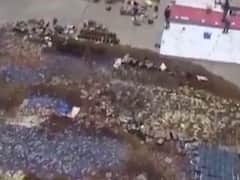 શામળાજી પોલીસે 8 કરોડ રૂપિયાના દારૂનો કર્યો નાશ, જુઓ વીડિયો