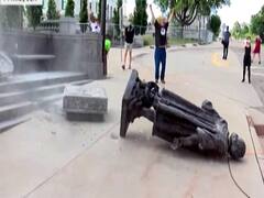 Statues being vandalized in 'Black Lives Matter' protest | Sansani