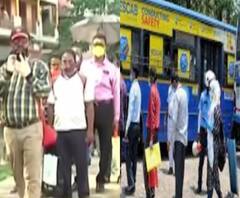 সোমবার বাস যাত্রীদের লাইন 'এক কিলোমিটার', 'এভাবে কি রোজ রোজ অফিস যাতায়াত সম্ভব?'