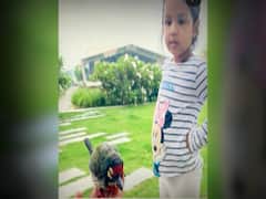 Ziva's picture with bird goes viral on social media