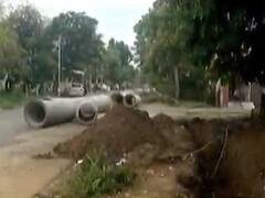 ગાંધીનગરમાં વોટર સ્ટ્રોમલાઇનની કામગીરીને લઇ ઉભા થયા સવાલ, જુઓ વીડિયો