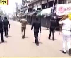 দুর্গাপুরে লকডাউন না মানায় আটক বেশ কয়েকজন