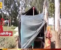 রাজস্থান ফেরত তাই বাড়িতে যেতে 'বাধা' বিজেপির! ত্রিপল খাটিয়ে শ্মশানে বাস দম্পতির