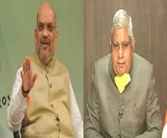 ঘণ্টাখানেকের বৈঠকে রাজ্যের ‘উদ্বেগজনক পরিস্থিতি’ নিয়ে শাহকে রিপোর্ট ধনখড়ের 