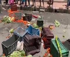 Vasai Vegetable Vendors | वसईत पालिका कर्मचाऱ्यांसमोर फेकला भाजीपाला, फेरीवाल्यांची दादागिरी!