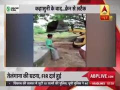 Telangana: Crane driver attacks man with machine over an argument | Viral Express 