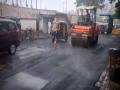 Irony: Road construction underway in Mumbai amid rainfall | Ghanti Bajao