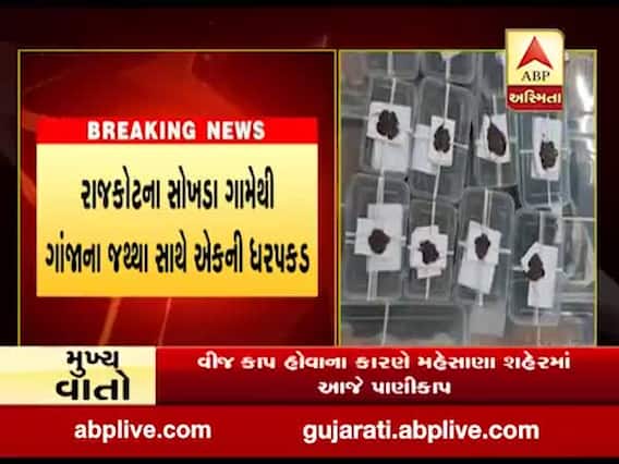 રાજકોટ SOG ટીમે મોટા પ્રમાણમાં ગાંજાનો જથ્થો ઝડપાયો, જુઓ વીડિયો