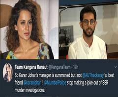 SSR Suicide case | आदित्य ठाकरे यांचा मित्र असल्याने करण जोहर अजून चौकशीविना : कंगना रनौत