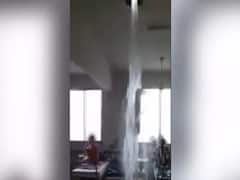 Rainwater gushes through roof of Bareilly hospital's isolation ward
