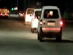 UP STF की 12 गाड़ियों का काफिला Vikas Dubey को लेकर यूपी रवाना