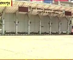 সাপ্তাহিক লকডাউন: শুনসান যাদবপুরের ৮বি বাসস্ট্যান্ড! জনশূন্য পার্ক স্ট্রিটেও