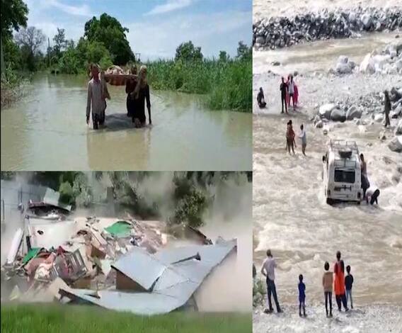 जम्मू काश्मीर-उत्तराखंडमध्ये भस्खलन; तर मुसळधार पावसाने बिहारमध्ये पूरस्थिती