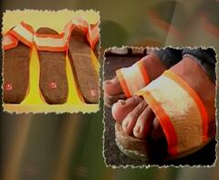 Special Report | कोल्हापुरात 'गोमय चरण पादुका'ची निर्मिती, देशी गाईच्या शेणापासून बनवल्या चपला