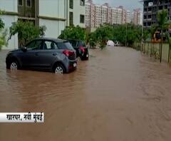 Kharghar Water Logging | योग्य नियोजन नसल्याने खासघरमधील सिडकोची स्वप्नपूर्ती 'पाण्यात',सोसायटीत पुराची स्थिती