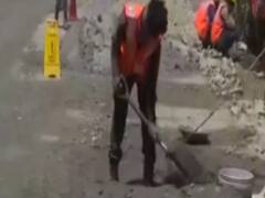 Visuals of BRO's development work in Leh's Nimu 