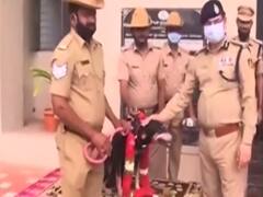 Karnataka: Sniffer dog honored for catching murderer by running 12 km