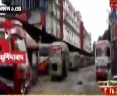 লকডাউন: বহরমপুরের রাস্তায় রাস্তায় টহল দিচ্ছে পুলিশ