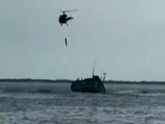 Tamil Nadu: Navy rescues 10 fishermen via helicopter