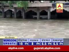 ગીર સોમનાથઃ ભારે વરસાદથી સરસ્વતી નદીમાં પૂર, માધવરાય મંદિર પાણીમાં ગરકાવ