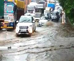 Thane Water Logging | ठाण्यात मुसळधार पाऊस, घोडबंदर रोडवर पाणी साचल्यामुळे वाहतूक कोंडी