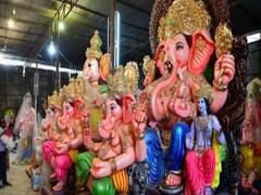 कोरोना संकट की वजह से मुश्किल में गणपति मूर्तिकार