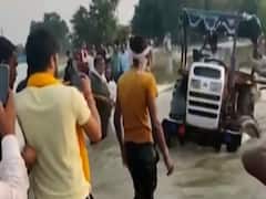 Bihar: Pappu Yadav's tractor overturns while visiting flood affected area